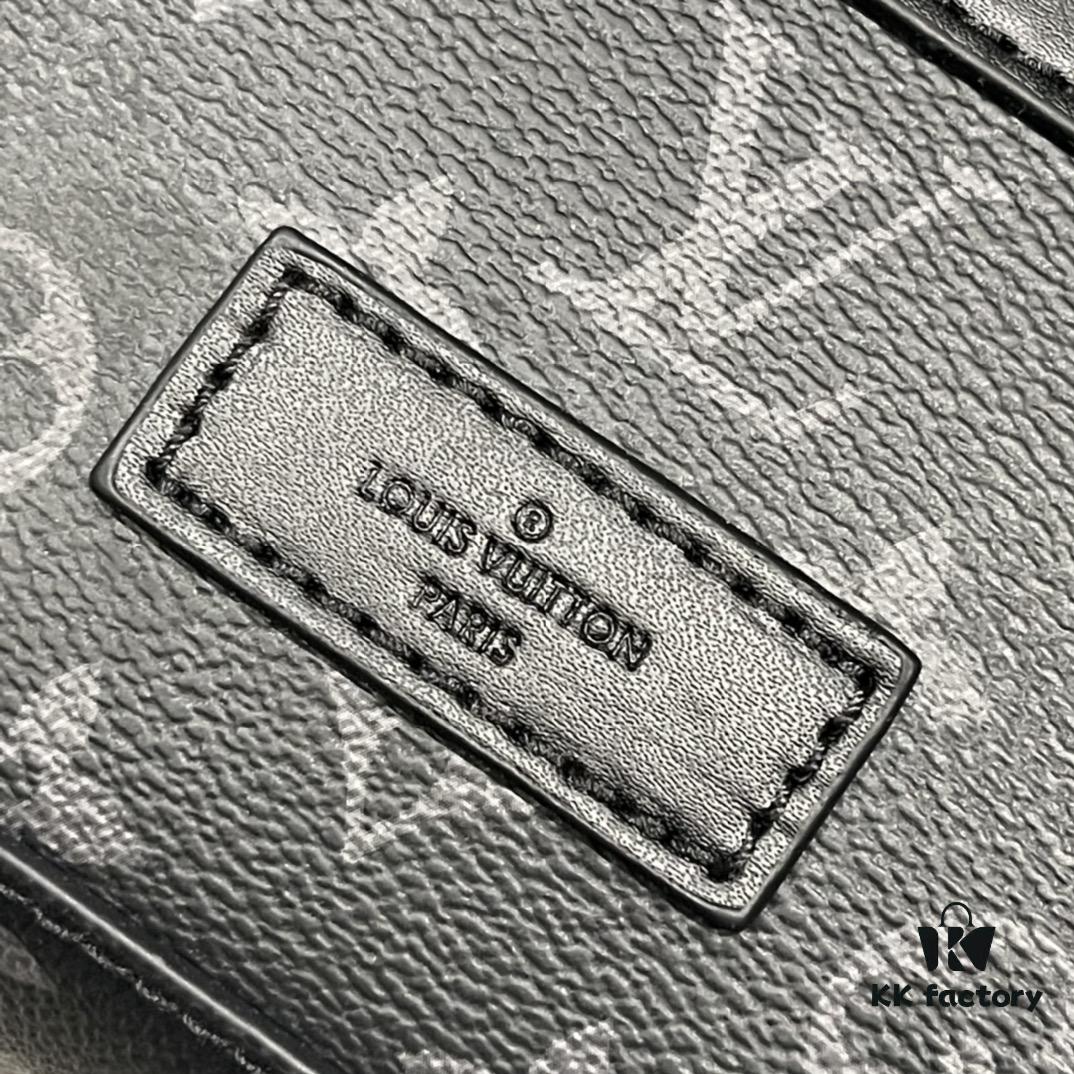 Upgraded Version 260 Vintage Trunk Bag 44752 LV Classic Sophisticated Trunk Bag with Old Flower, Black Flower, and Black Check Pattern