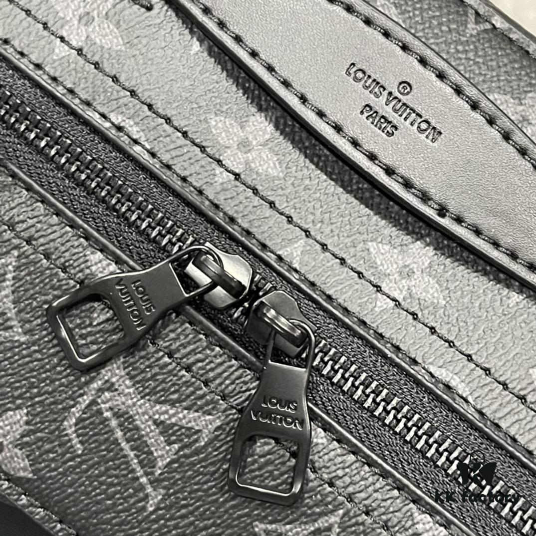 Upgraded Version 260 Vintage Trunk Bag 44752 LV Classic Sophisticated Trunk Bag with Old Flower, Black Flower, and Black Check Pattern