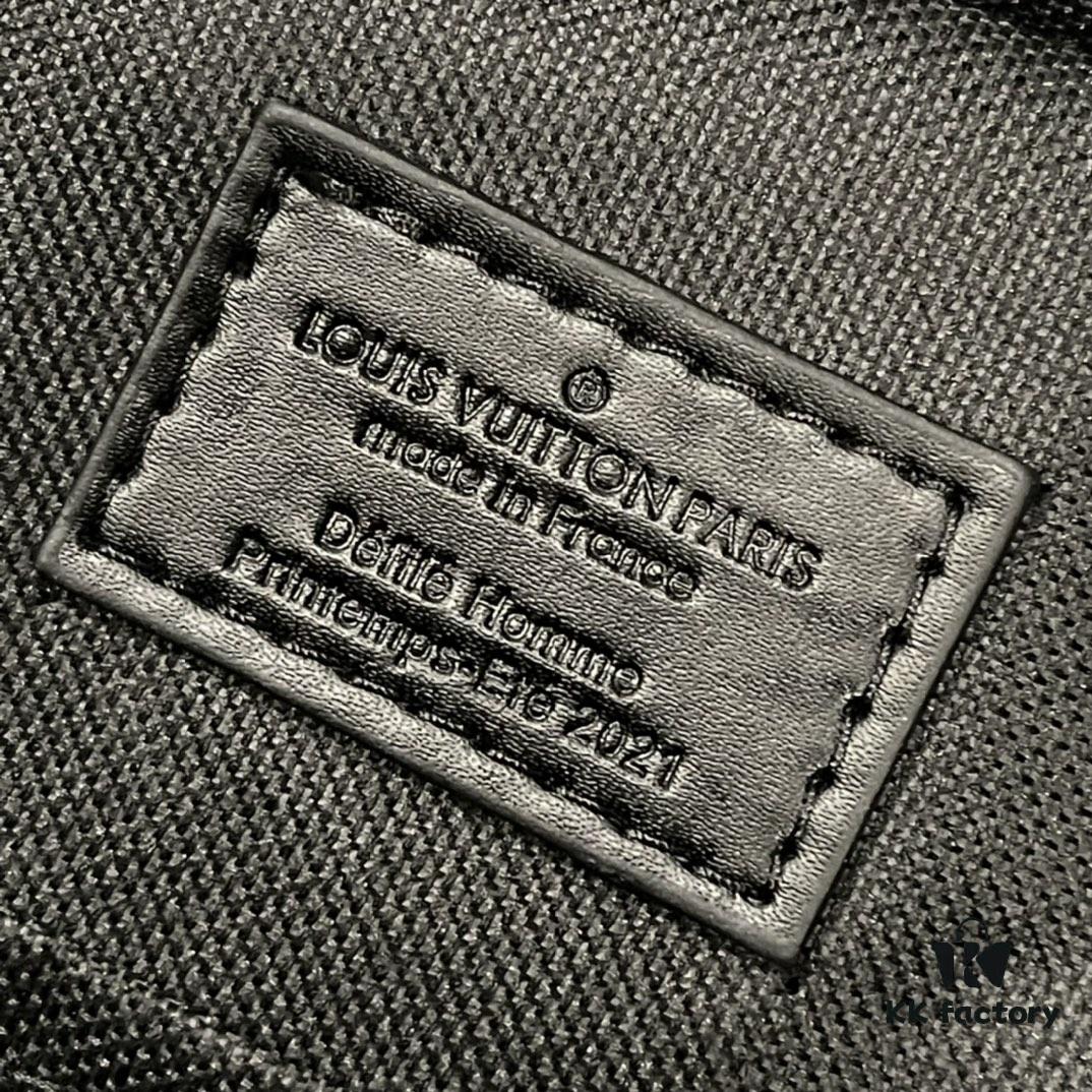 Upgraded Version 260 Vintage Trunk Bag 44752 LV Classic Sophisticated Trunk Bag with Old Flower, Black Flower, and Black Check Pattern