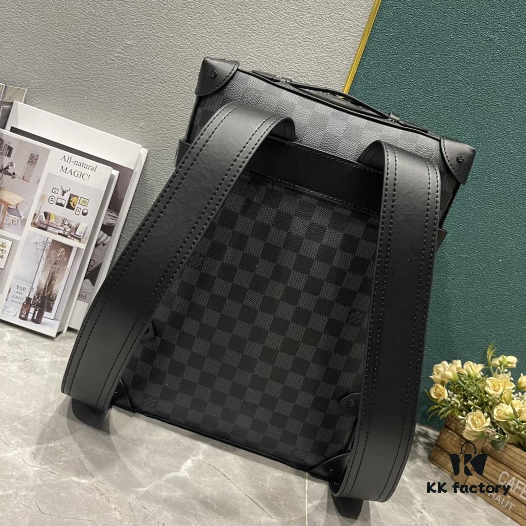 Upgraded Version 260 Vintage Trunk Bag 44752, Old Flower, Black Flower, Black Checkered, LV Classic Refined Trunk Bag