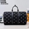 Lot No. 13966 Embroidered Keepall Bandoulière 50 Travel Bag in Deep LV Blason Denim by Pharrell Williams