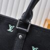 Lot No. 13966 Embroidered Keepall Bandoulière 50 Travel Bag in Deep LV Blason Denim by Pharrell Williams