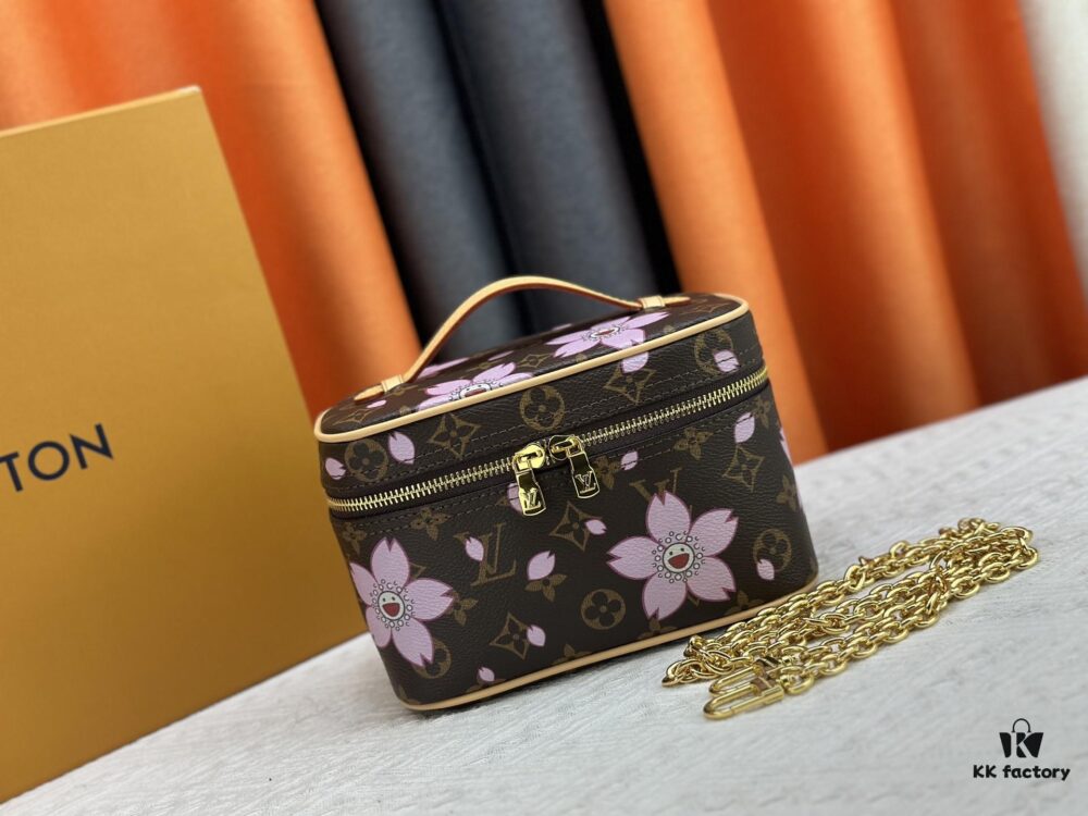 69307bfa6e68136f4d9a6f75 Takashi Murakami x LV Nice Mini Nano Pouch in Monogram Multicolour