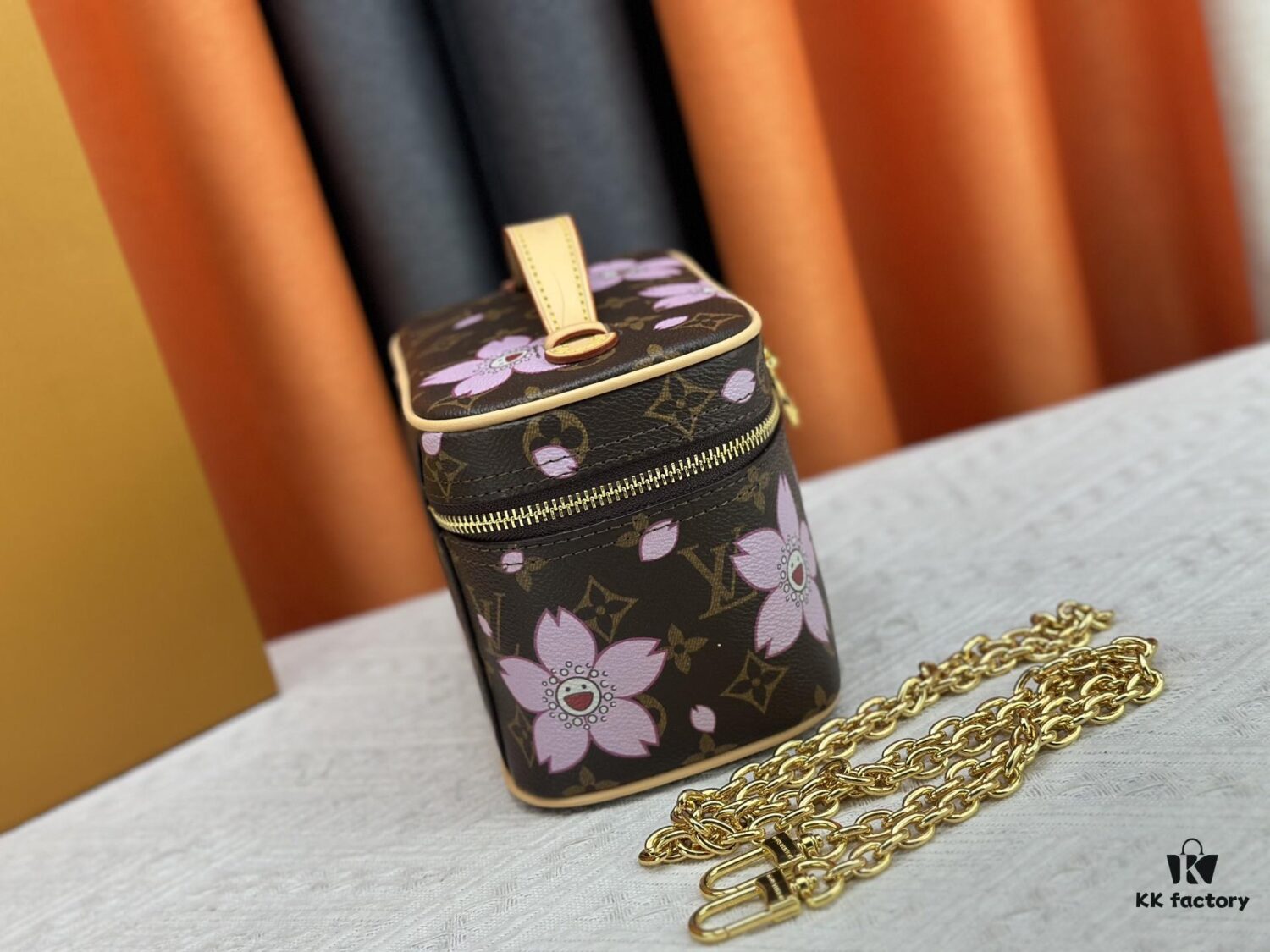 69307bfa6e68136f4d9a6f76 Takashi Murakami x LV Nice Mini Nano Pouch in Monogram Multicolour