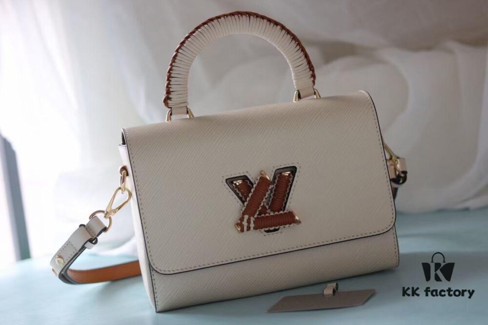 Top Quality Original Design! Welcome to Compare Prices! Model No.: 50392/22229/22236. This LV Twist Medium Bag is crafted from Epi grained leather, featuring woven leather wrapping around the LV Twist lock and top handle, adding a touch of elegance to its striking silhouette. The detachable and adjustable shoulder strap allows for versatile carrying options—short shoulder, long shoulder, or cross-body wear.