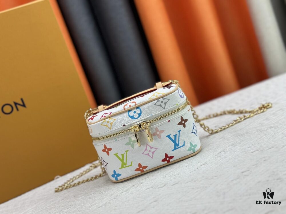 69307c7f6e68136f4d9a707e Takashi Murakami x LV Nice Mini Nano Pouch in Monogram Multicolor