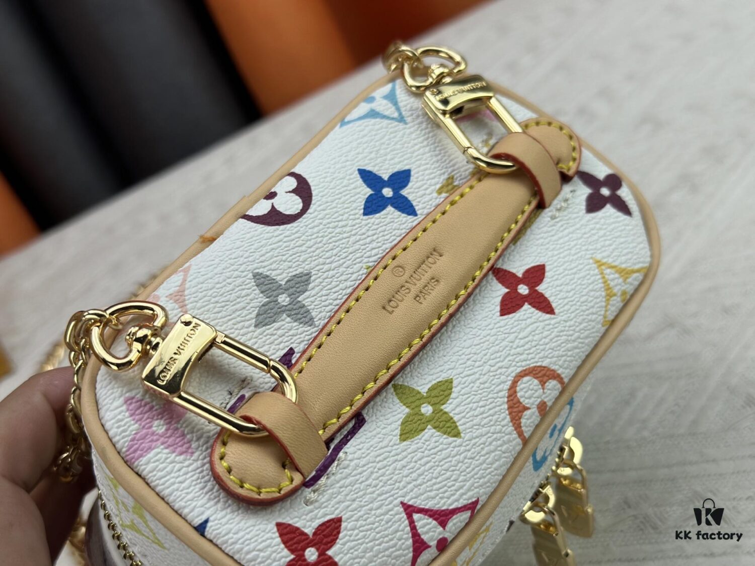 69307c816e68136f4d9a707f Takashi Murakami x LV Nice Mini Nano Pouch in Monogram Multicolor