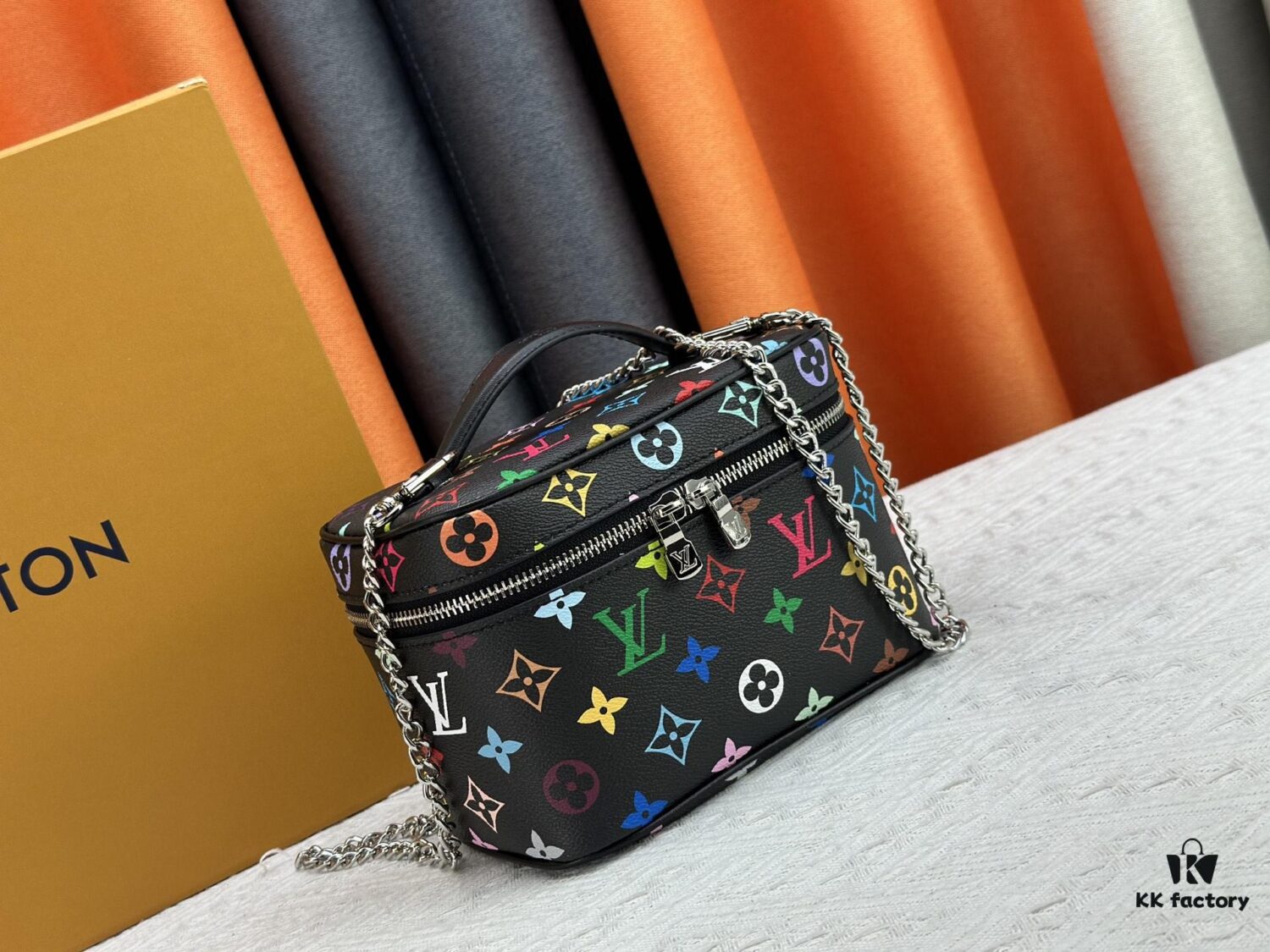69307c836e68136f4d9a7082 Takashi Murakami x LV Nice Mini Nano Pouch in Monogram Multicolor