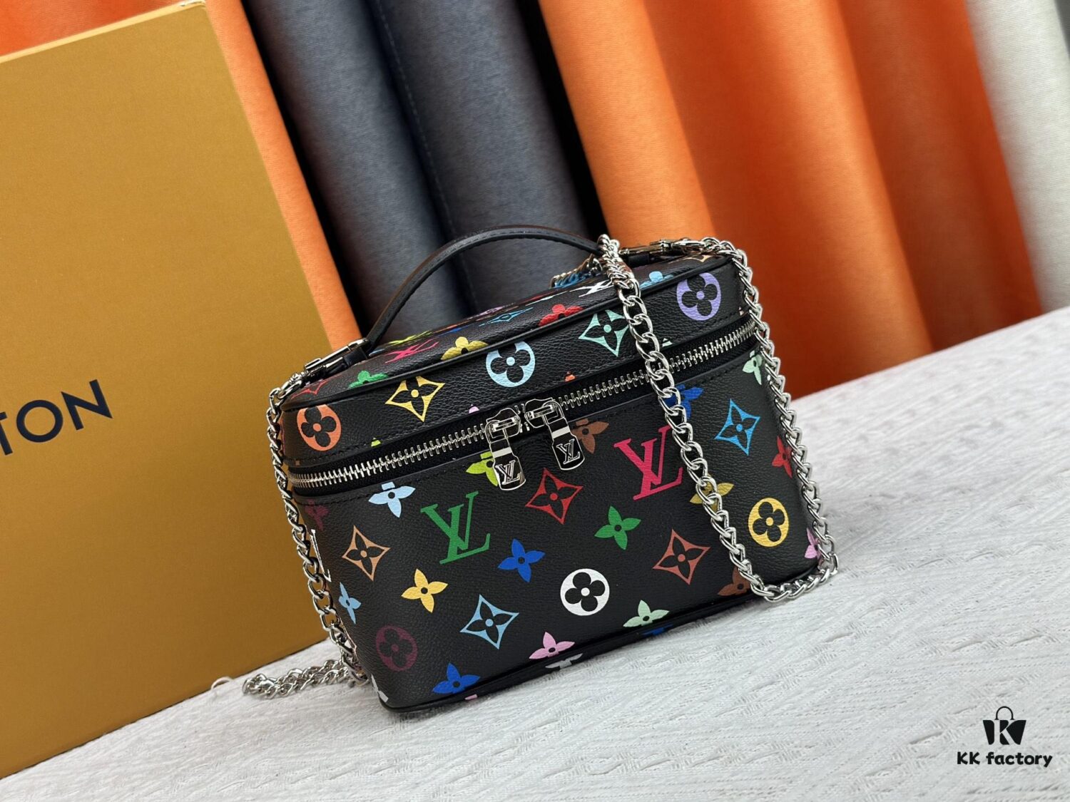 69307c836e68136f4d9a7084 Takashi Murakami x LV Nice Mini Nano Pouch in Monogram Multicolor