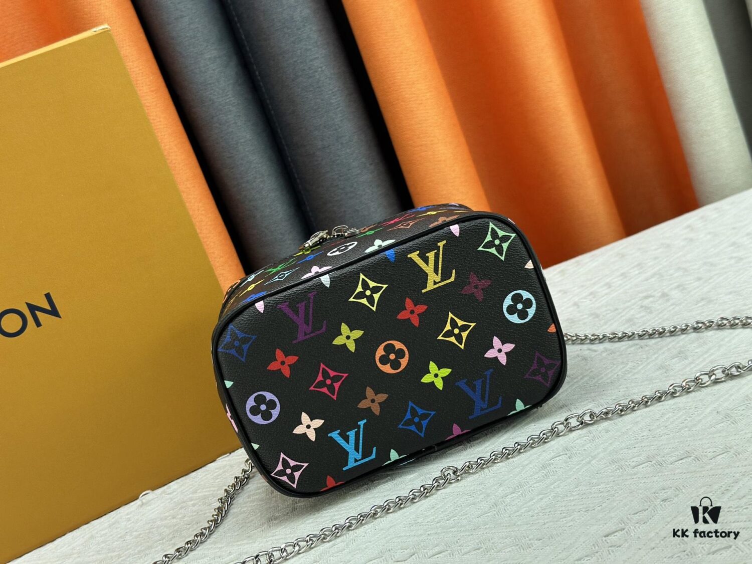 69307c856e68136f4d9a7086 Takashi Murakami x LV Nice Mini Nano Pouch in Monogram Multicolor