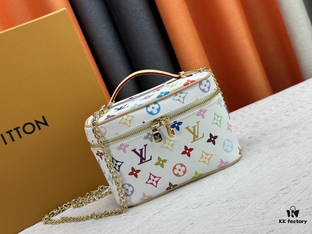 69307c886e68136f4d9a708b Takashi Murakami x LV Nice Mini Nano Pouch in Monogram Multicolor