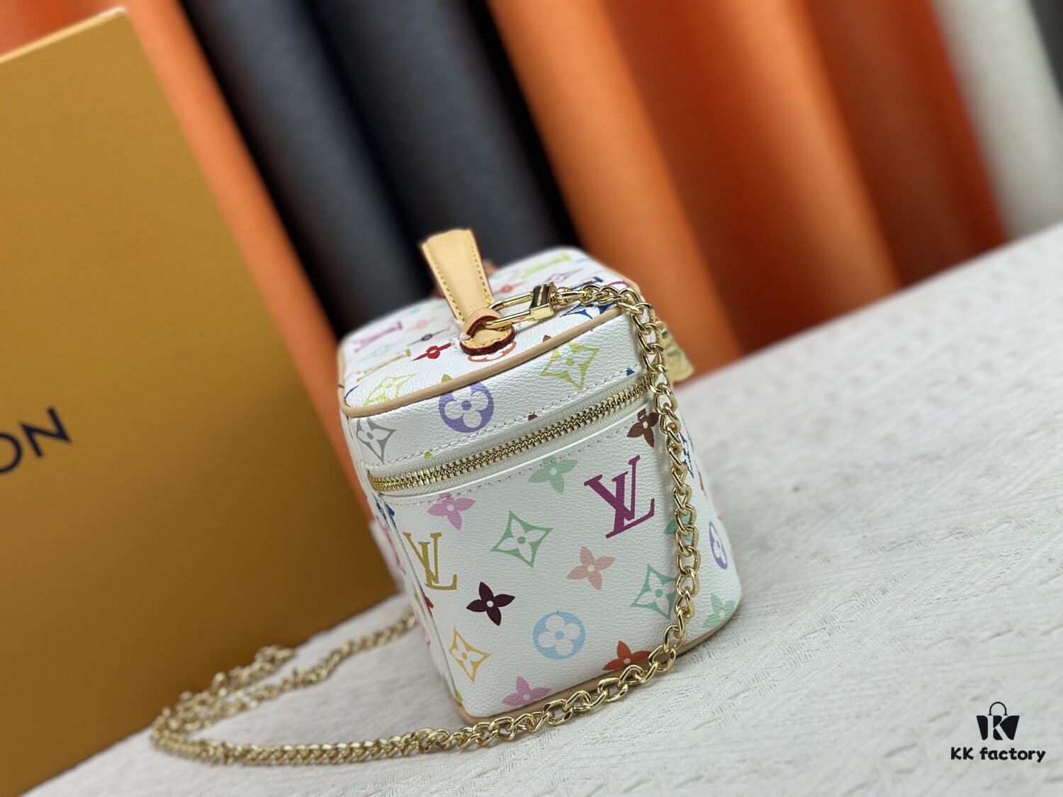 69307c896e68136f4d9a708f Takashi Murakami x LV Nice Mini Nano Pouch in Monogram Multicolor