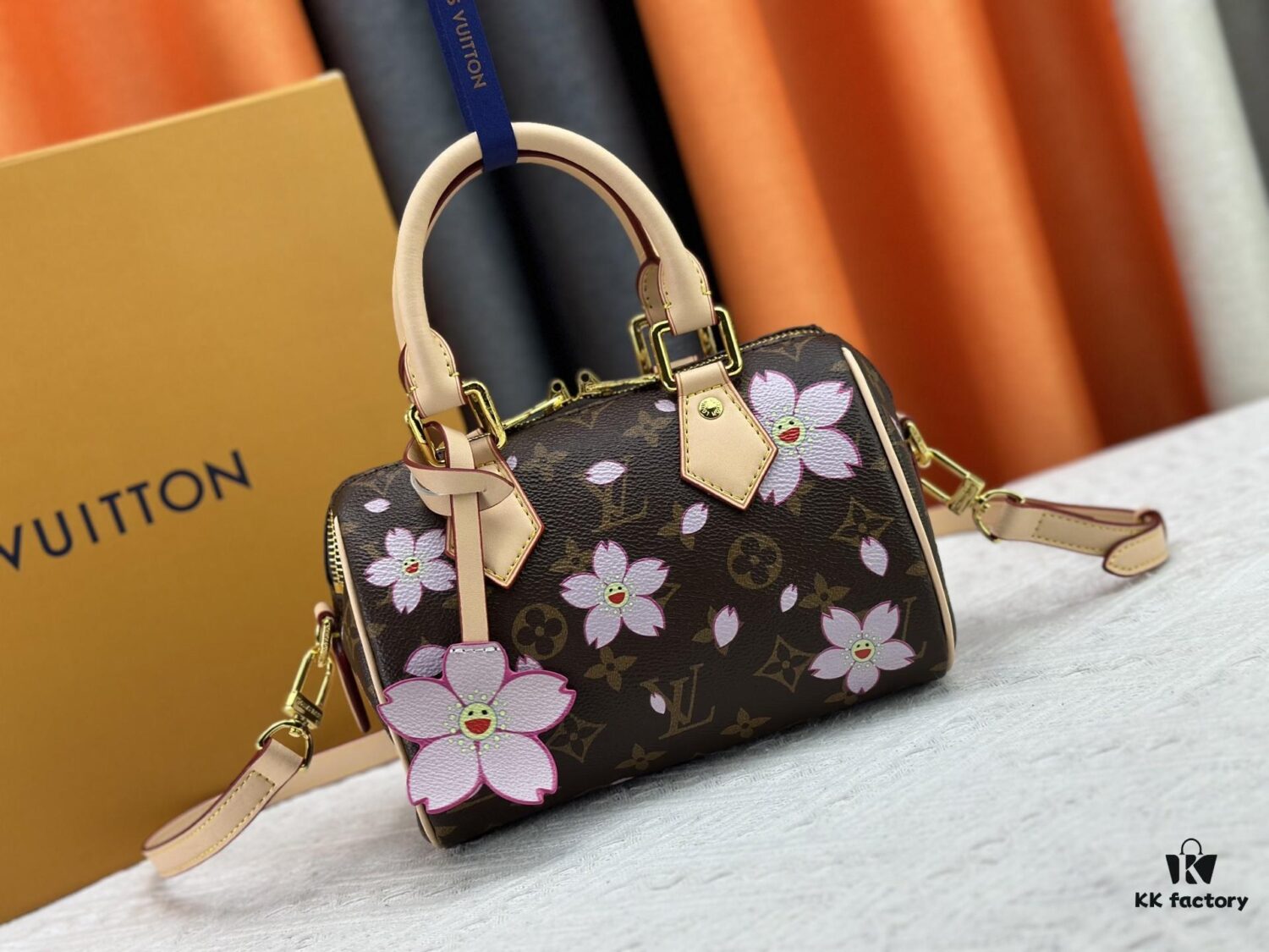 Upgraded Original M13805 M13257 M40390 M46234 LV x Murakami Collaboration Cherry Blossom 🌸 Nano Speedy Bag