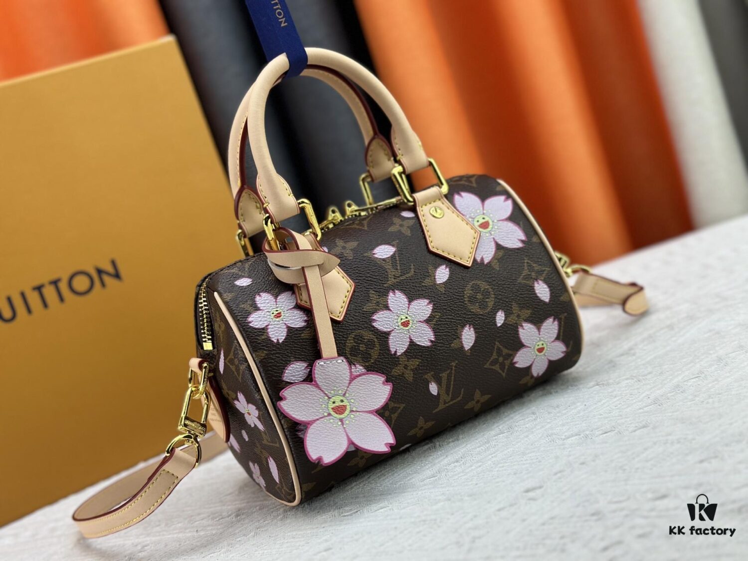 Upgraded Original M13805 M13257 M40390 M46234 LV x Murakami Collaboration Cherry Blossom 🌸 Nano Speedy Bag