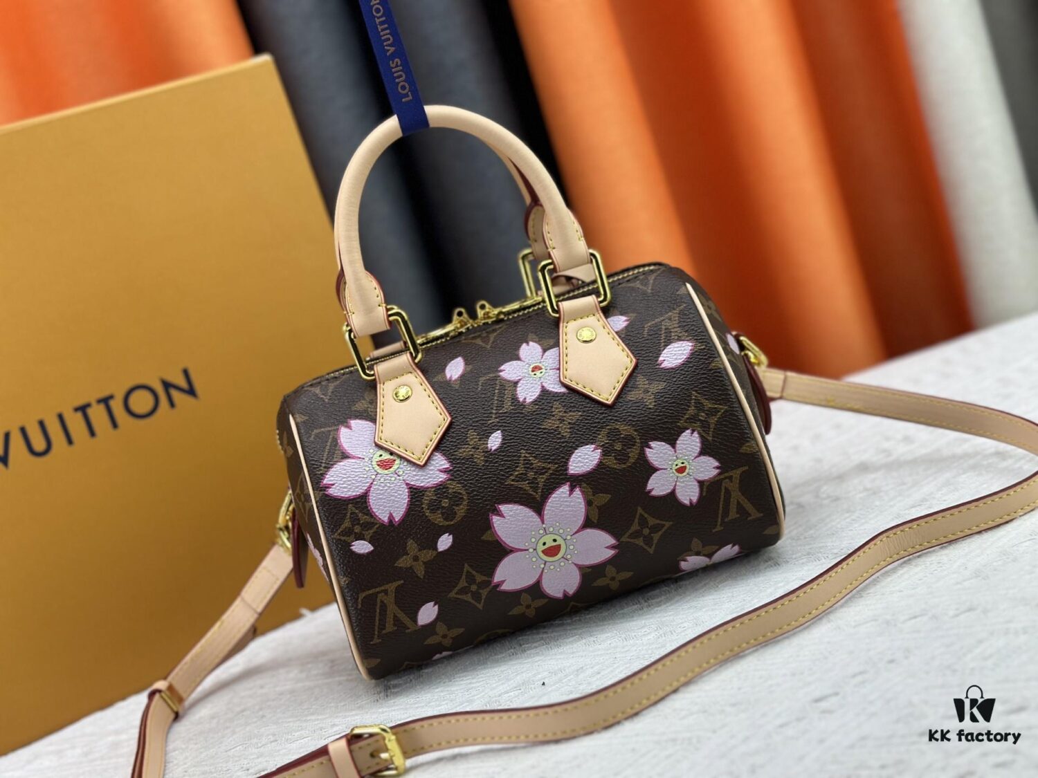 Upgraded Original M13805 M13257 M40390 M46234 LV x Murakami Collaboration Cherry Blossom 🌸 Nano Speedy Bag