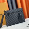 40504 This iPad clutch is designed specifically for the latest tablet models. Crafted in LV Aerogram leather, soft as vintage airmail paper, with an LV-lettered corner. Features a removable wrist strap for easy carrying. 30.0 x 22.0 x 5.0 cm (length x height x width)