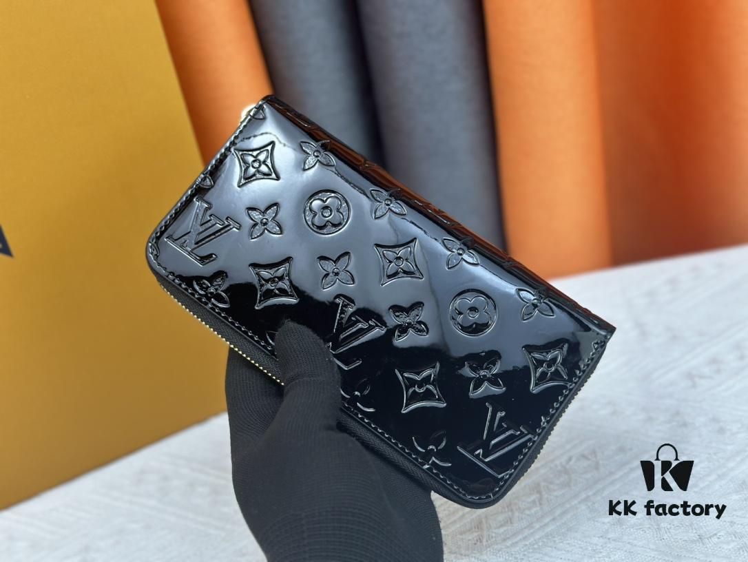 LV Zippy Zip-Around Wallet in Embossed Calfskin with Patent Finish