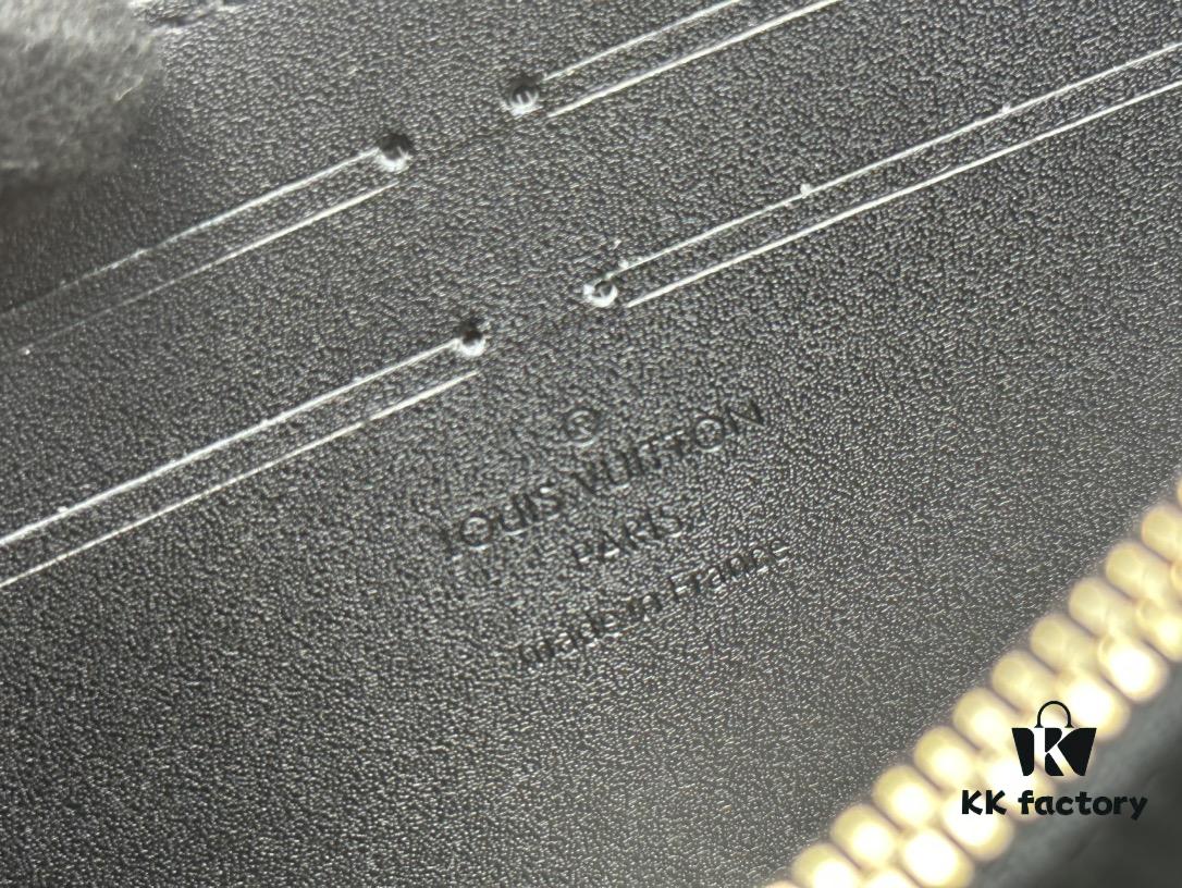 LV Zippy Zip-Around Wallet in Embossed Calfskin with Patent Finish