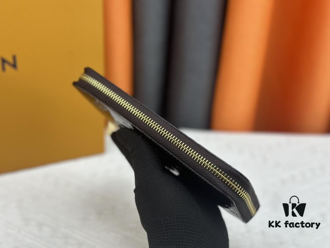 LV Zippy Wallet in Patent Leather with Embossed Calfskin