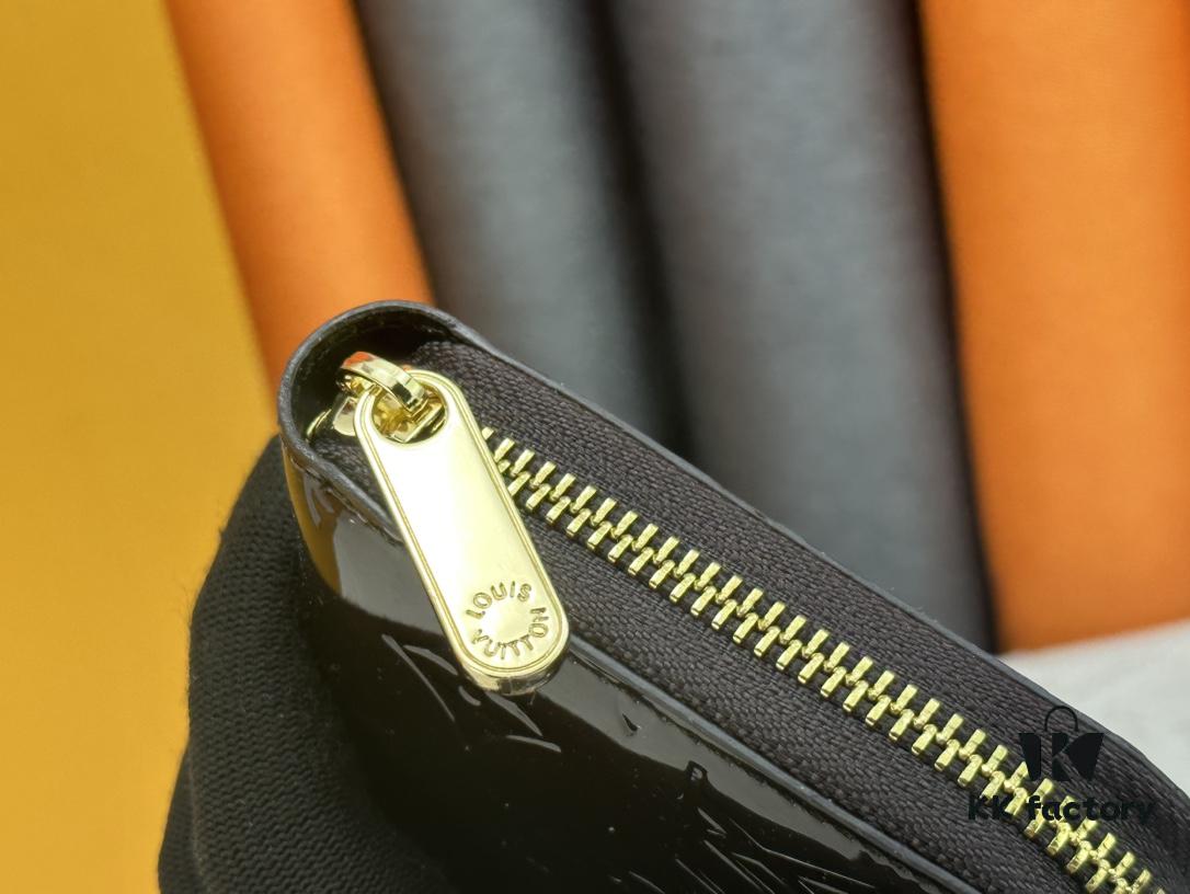 LV Zippy Wallet in Patent Leather with Embossed Calfskin