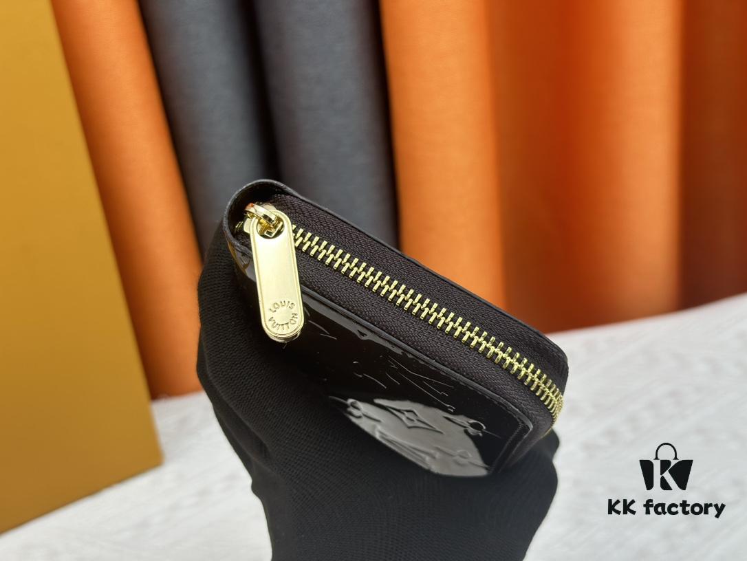 LV Zippy Wallet in Patent Leather with Embossed Calfskin