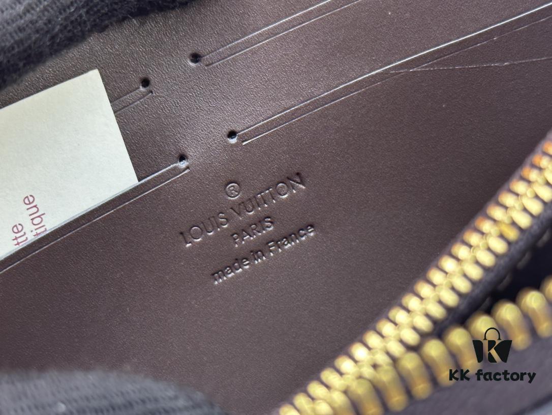 LV Zippy Wallet in Patent Leather with Embossed Calfskin