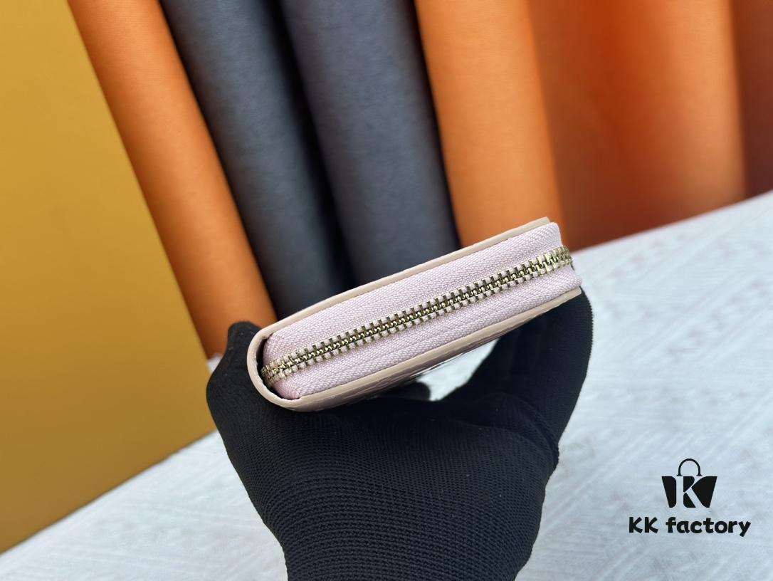 LV Zippy Wallet in Embossed Calfskin with Smooth Leather Trim