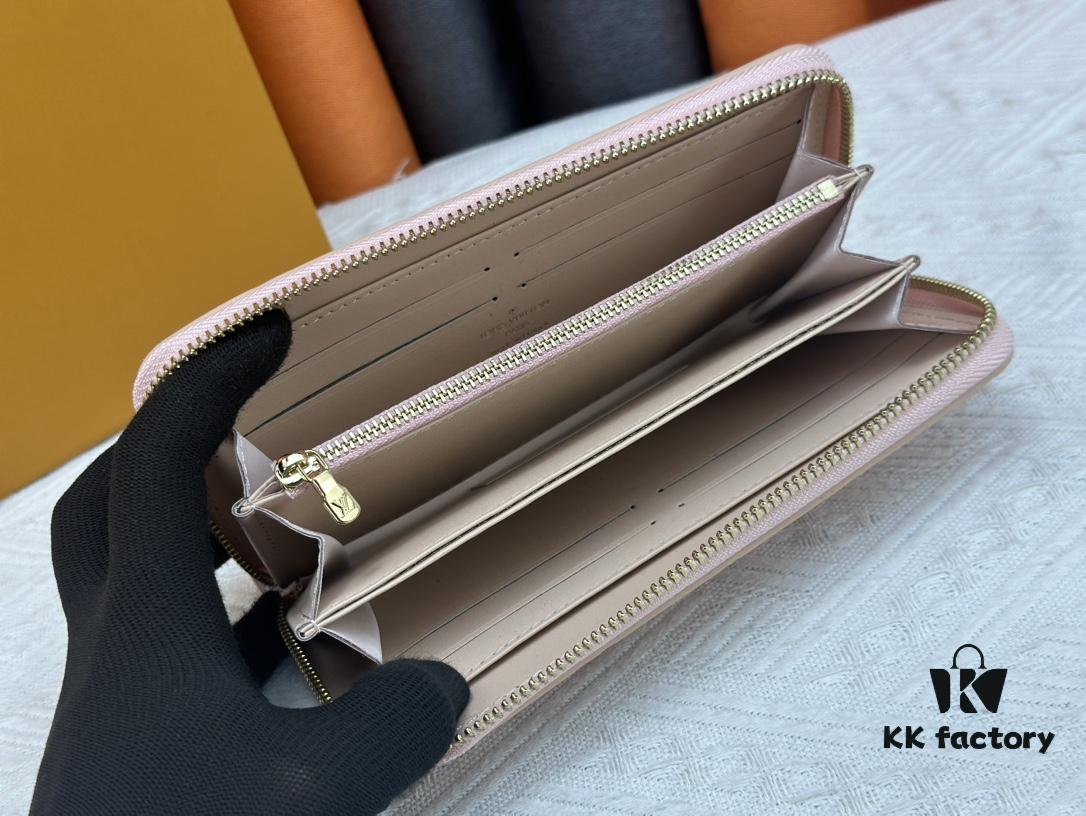 LV Zippy Wallet in Embossed Calfskin with Smooth Leather Trim