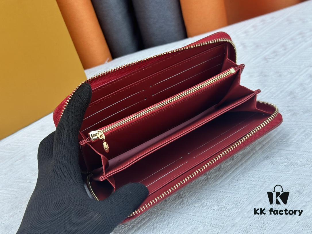 LV Zippy Zip-Around Wallet in Embossed Calfskin with Smooth Leather Trim