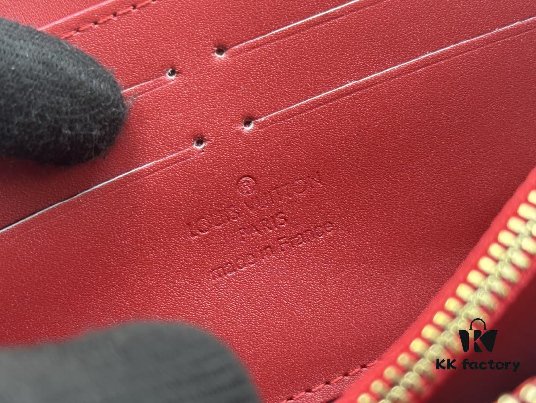 LV Zippy Zip-Around Wallet in Embossed Calfskin with Smooth Leather Trim