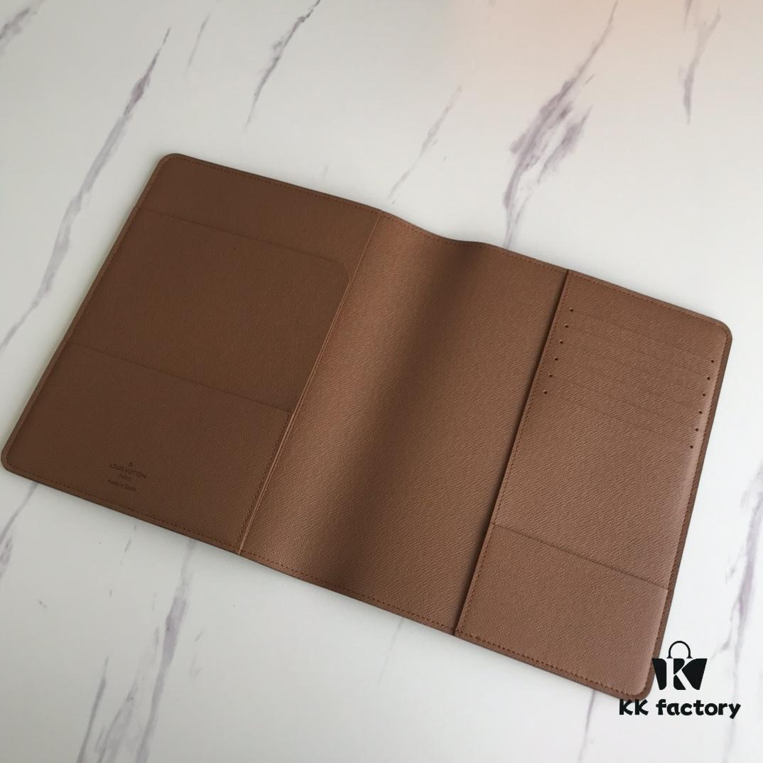 2021 Hot Selling Large Checkbook Wallet with 6 Card Slots, Genuine Cowhide and LV Special Fabric, Gift Box Included, Approx. 18cm
