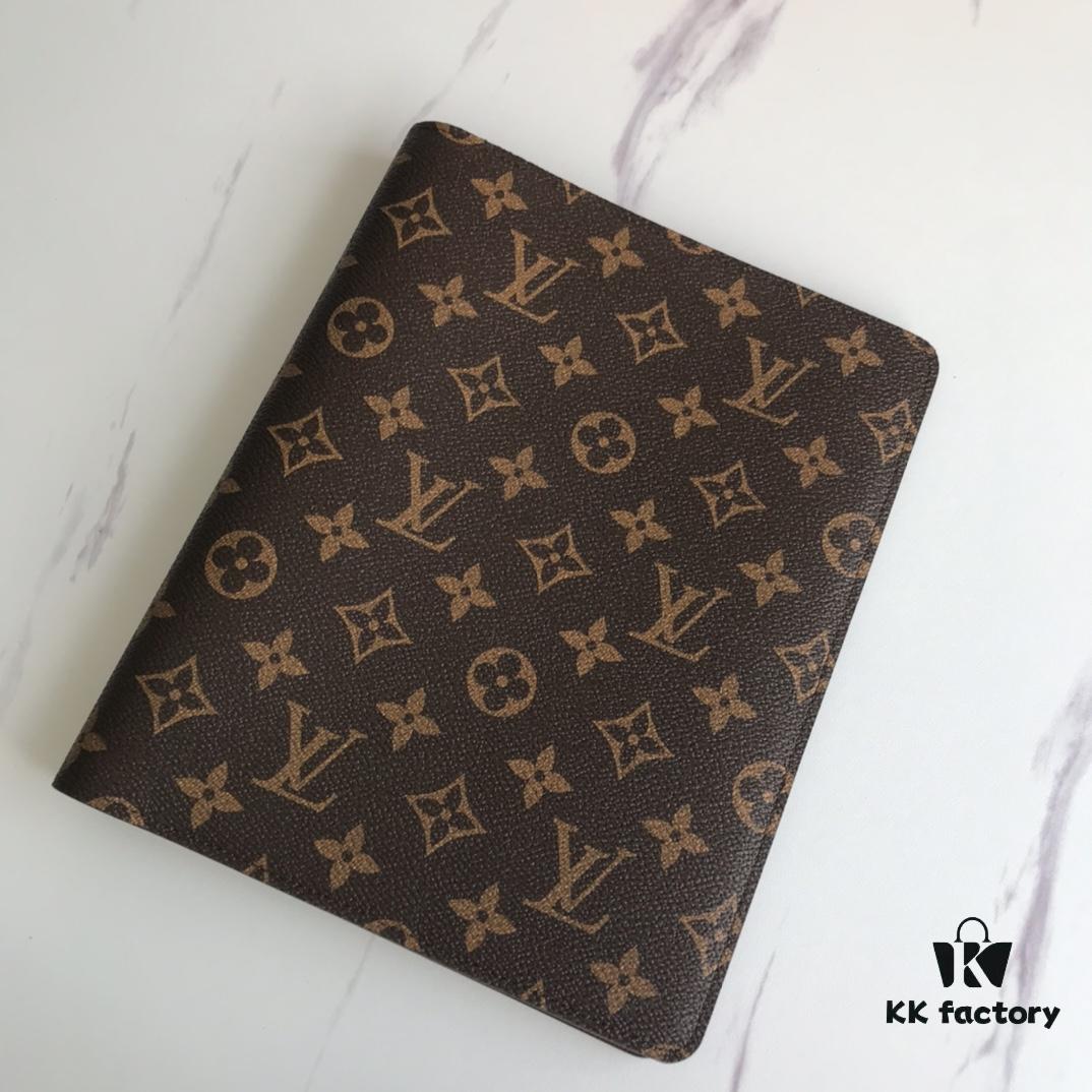 2021 Hot Selling Large Checkbook Wallet with 6 Card Slots, Genuine Cowhide and LV Special Fabric, Gift Box Included, Approx. 18cm