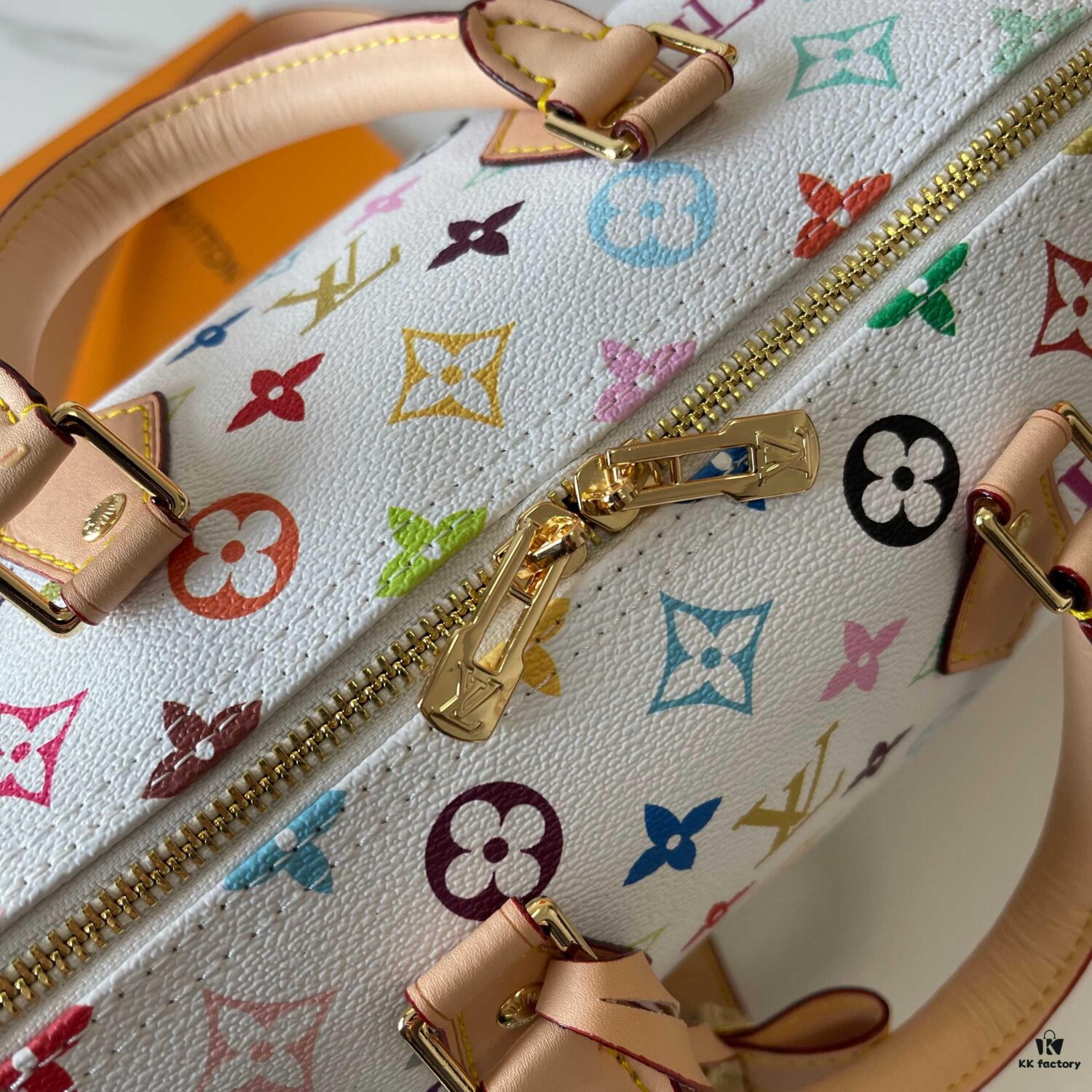 Upgraded Version 200 (Actual Photos, Authentic Match) M13805-M13085-M13257 LV x Murakami Takashi Collaboration Nano Speedy Bag