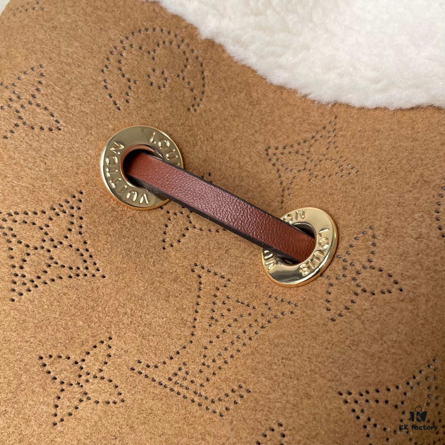 Upgraded 210 M11839 (Suede Leather with Digital Perforation, Matched Pattern) Bella Handbag from LV Ski Collection