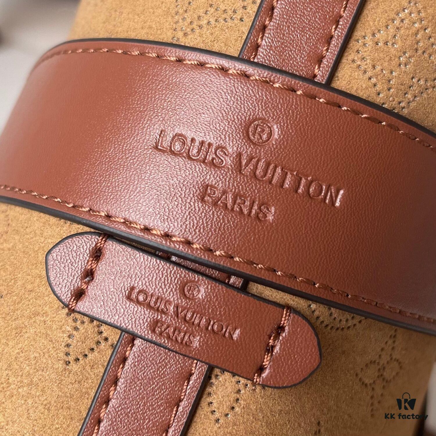 Upgraded 210 M11843 M46203 (Calfskin Velvet, Digital Perforation Technique, Matched Pattern) CarryAll Mini Bag