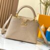 Top-Grade Original Guangzhou Stock M12297 Beige Lizard Leather with Gold Diamond Crown Capucines BB Bag