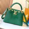Top-Grade Original Guangzhou Stock M12297 Green Lizard Skin with Gold Diamond Crown Triangle Capucines BB Bag