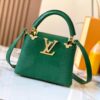 Top Quality Original Guangzhou Stock M12296 Green Lizard Skin with Golden Diamond Crown 🔺 This Capucines Mini Bag Features Luxurious Lizard Leather Over Soft Lambskin Lining, Accented with Brilliant Metallic Hardware