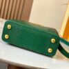 Top Quality Original Guangzhou Stock M12296 Green Lizard Skin with Golden Diamond Crown 🔺 This Capucines Mini Bag Features Luxurious Lizard Leather Over Soft Lambskin Lining, Accented with Brilliant Metallic Hardware