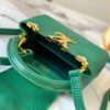 Top Quality Original Guangzhou Stock M12296 Green Lizard Skin with Golden Diamond Crown 🔺 This Capucines Mini Bag Features Luxurious Lizard Leather Over Soft Lambskin Lining, Accented with Brilliant Metallic Hardware