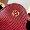 Top-Grade Original Guangzhou Stock M12297 Burgundy Lizard Skin with Gold Diamond Crown ▲ This Capucines BB Bag Exquisitely Combines Luxurious Lizard Exterior, Soft Lamb Leather Lining, and Lustrous Metallic Hardware