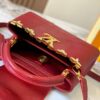 Top-Grade Original Guangzhou Stock M12297 Burgundy Lizard Skin with Gold Diamond Crown ▲ This Capucines BB Bag Exquisitely Combines Luxurious Lizard Exterior, Soft Lamb Leather Lining, and Lustrous Metallic Hardware