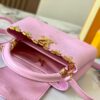 Top-Quality Original Guangzhou Stock M12297 Pink Lizard Skin with Gold-Tone Crown Triangle Capucines BB Bag