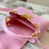 Top Quality Original Guangzhou M12296 Pink Lizard Leather Combined with Golden Diamond Crown 🔺 Capucines Mini Bag