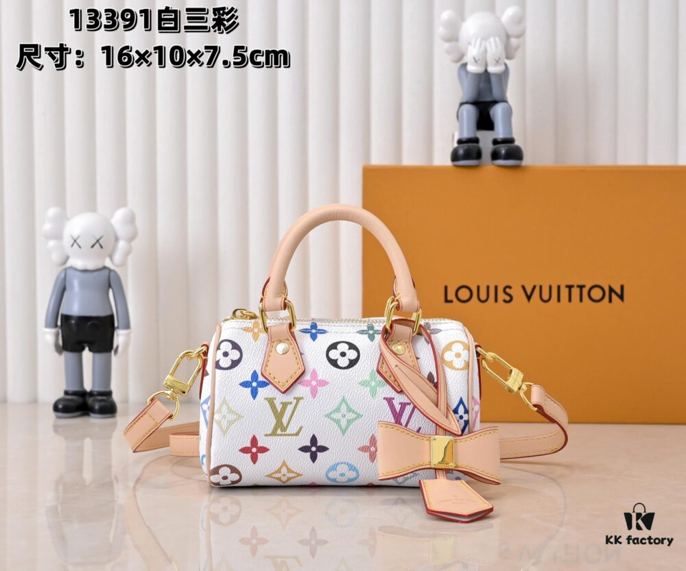 Upgraded Version 140 M13406 M13391 (Authentic Photos, Accurate Match) M81085 New Denim Louis Vuitton x Murakami Collaboration NANOSPEEDY Bag