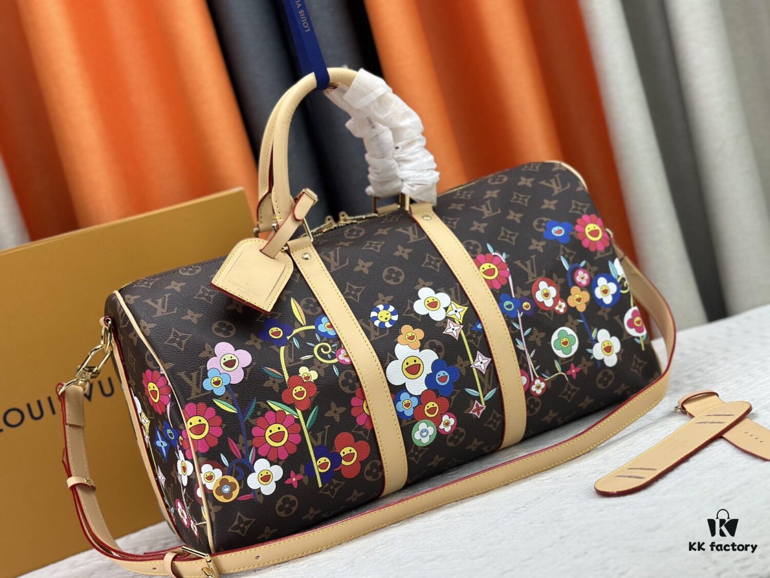 Double-Sided Yellow Leather New Arrival M14182 M41416 LV2025 Spring/Summer x Takashi Murakami Collaboration Edition