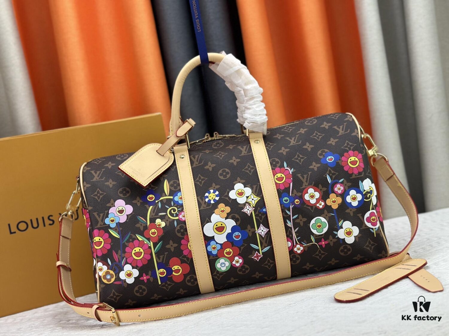 Double-Sided Yellow Leather New Arrival M14182 M41416 LV2025 Spring/Summer x Takashi Murakami Collaboration Edition