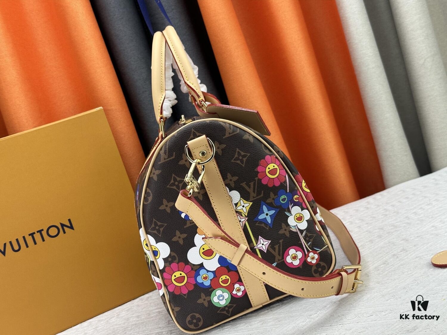 Double-Sided Yellow Leather New Arrival M14182 M41416 LV2025 Spring/Summer x Takashi Murakami Collaboration Edition