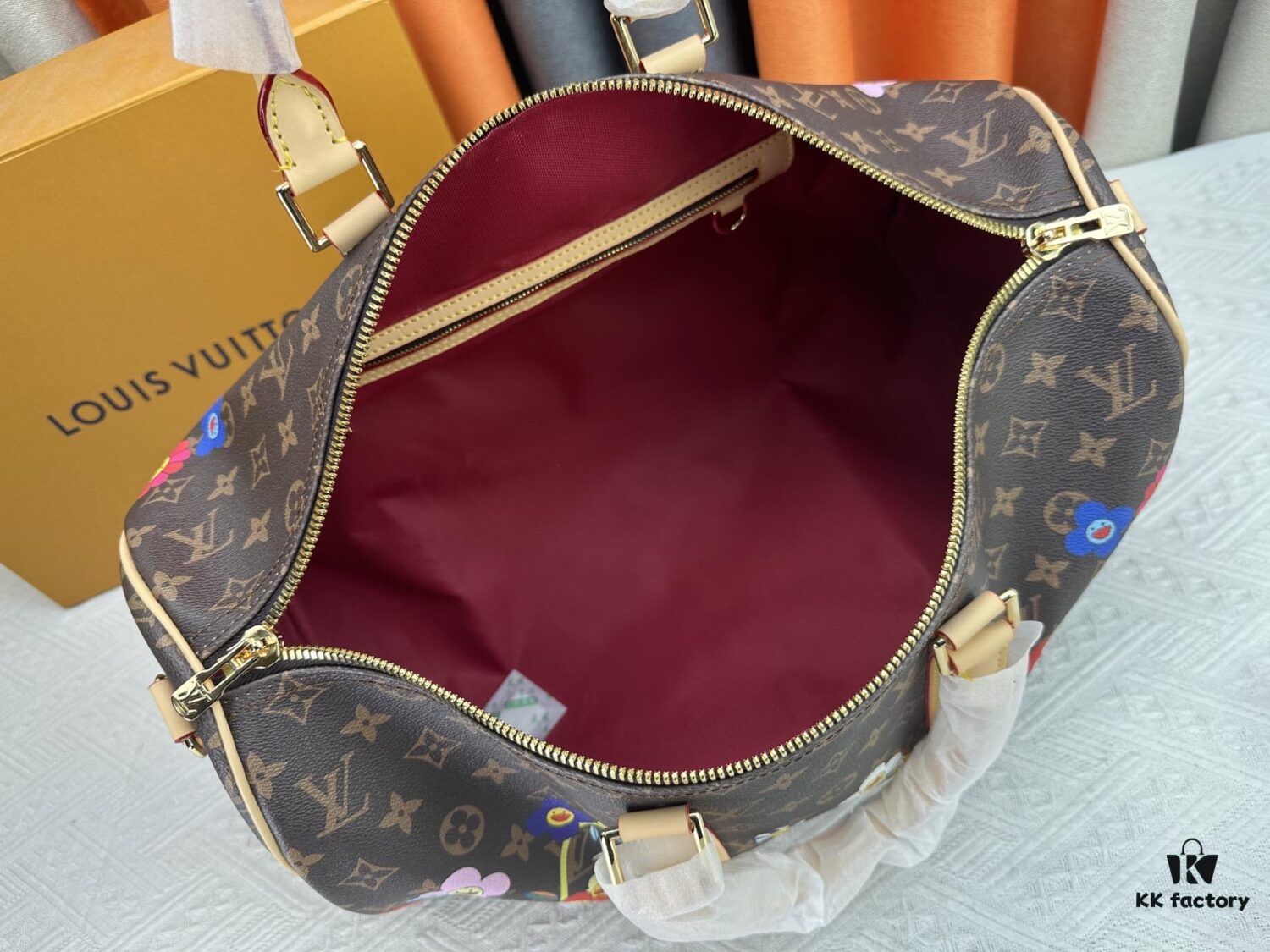 Double-Sided Yellow Leather New Arrival M14182 M41416 LV2025 Spring/Summer x Takashi Murakami Collaboration Edition