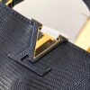 Top Quality Original Guangzhou M99528 Black Lizard Leather Gold Buckle Capucines BB Handbag